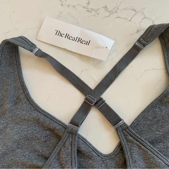 Women's PUMA Solstice Seamless Low Supports Sports Bra Sz Large Gray Black - Picture 4 of 9